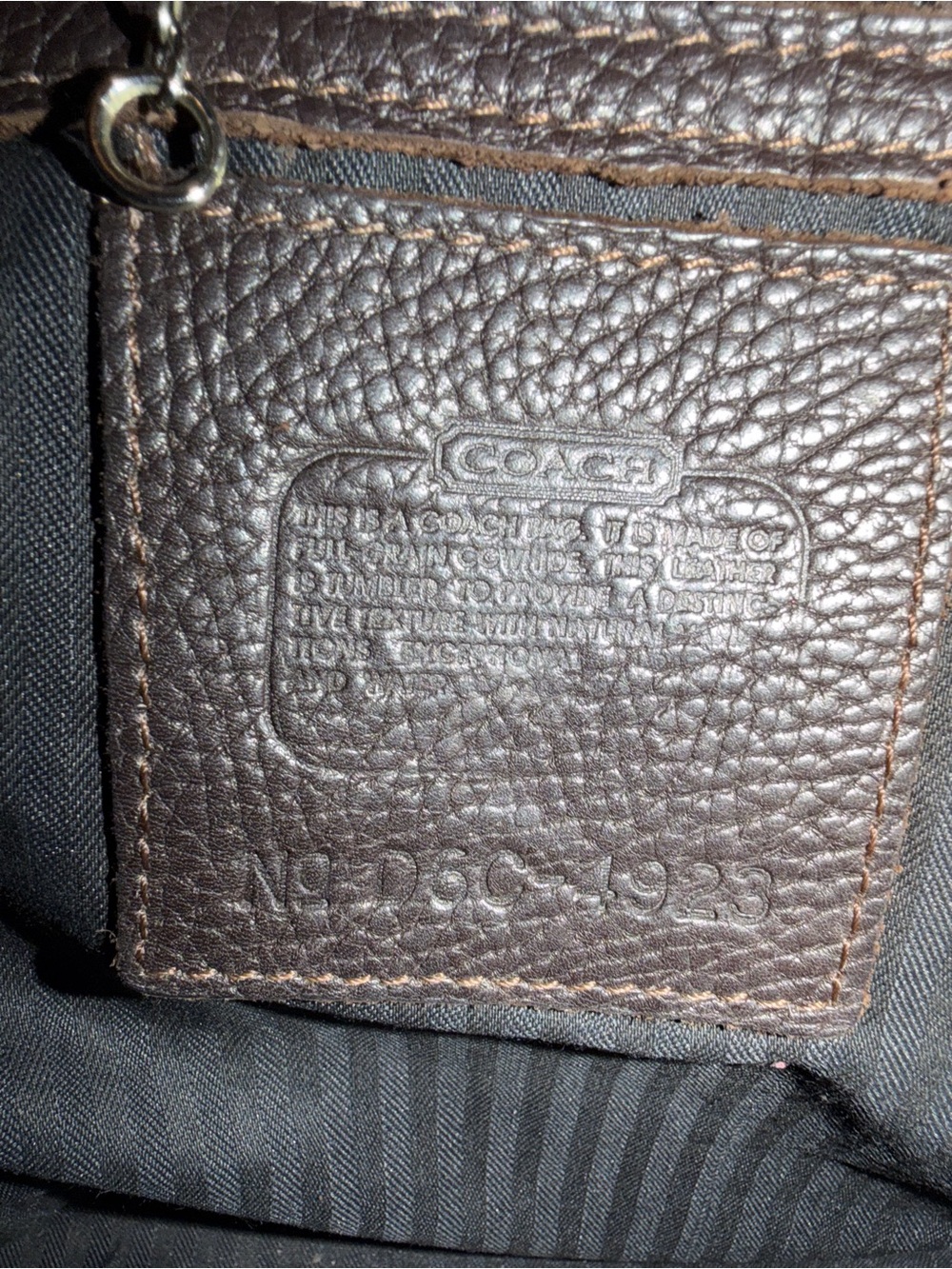 Sold Vintage Coach Sonoma dark brown pebbled leather shoulder b2006 model 4923 - Picture 11 of 11